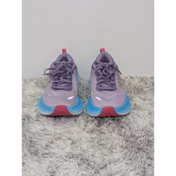 Hoka One One Bondi 8 Women’s Size 8B Chalk Violet Pastel Mesh Running Shoes - Picture 4 of 11